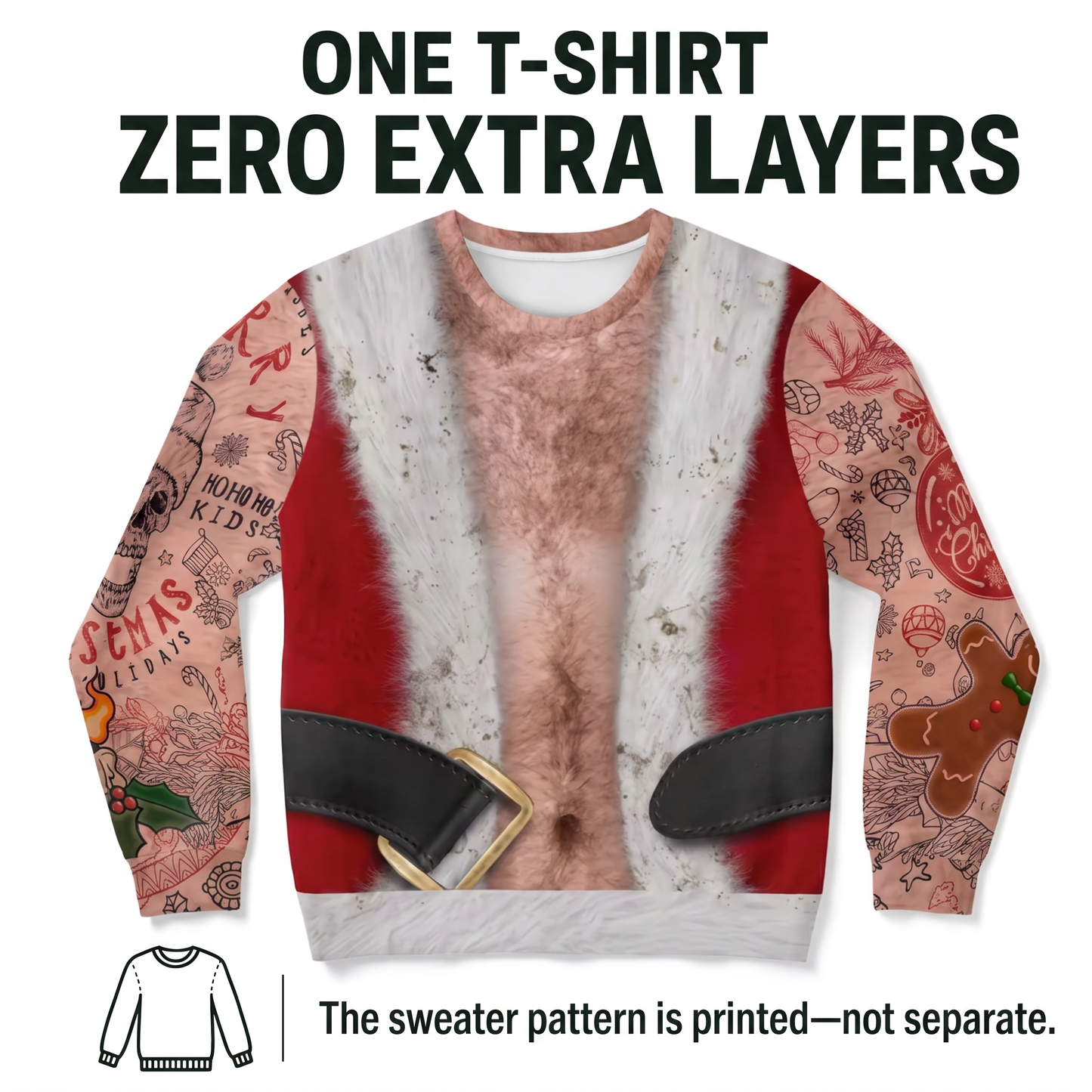 Santa Bare-Chest Sweater